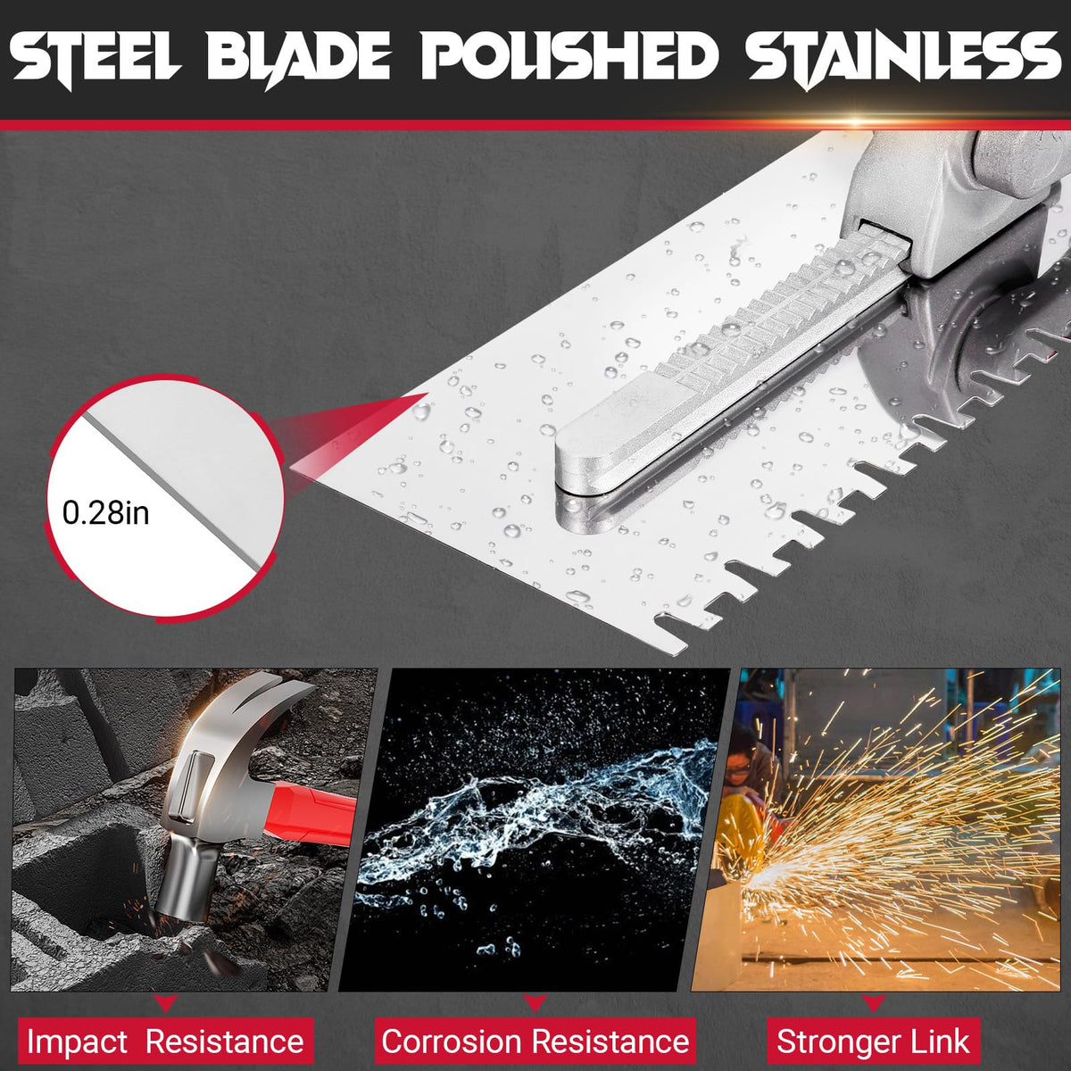 Switchable Tile Trowel Set – 6 Interchangeable Notched Blades