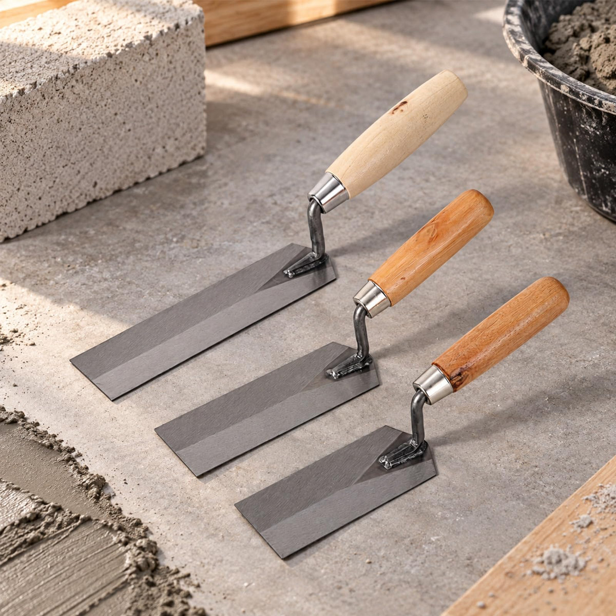 Gosknor 3pcs Masonry Margin Trowel Set (3 Sizes)