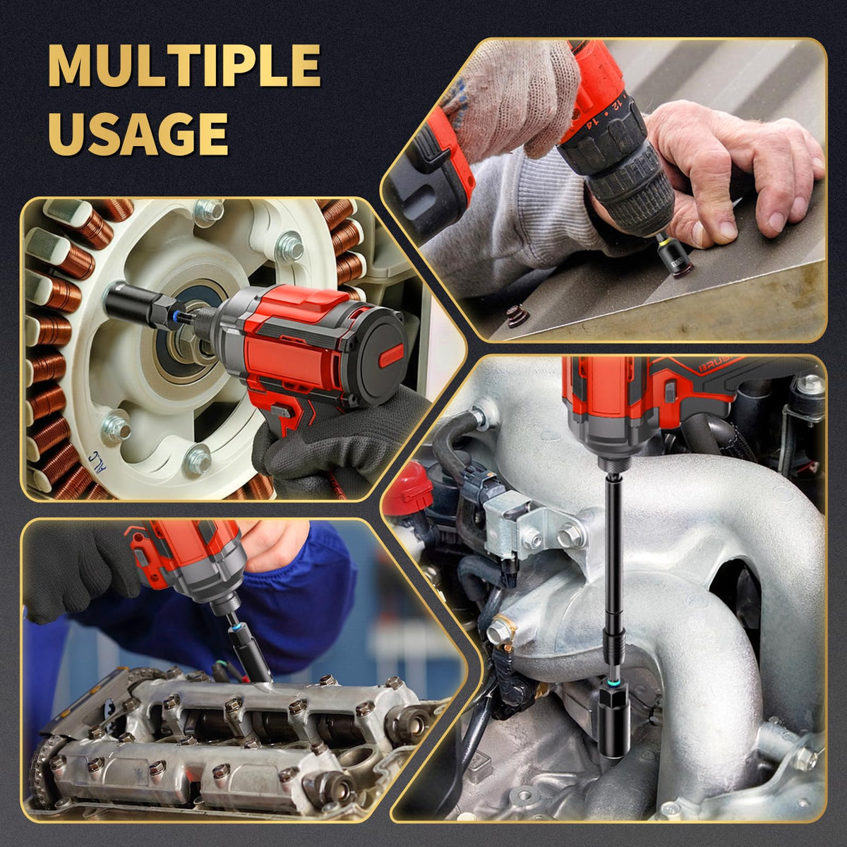 Revvstark 86PCS Magnetic Impact Nut Driver Set Metric & SAE