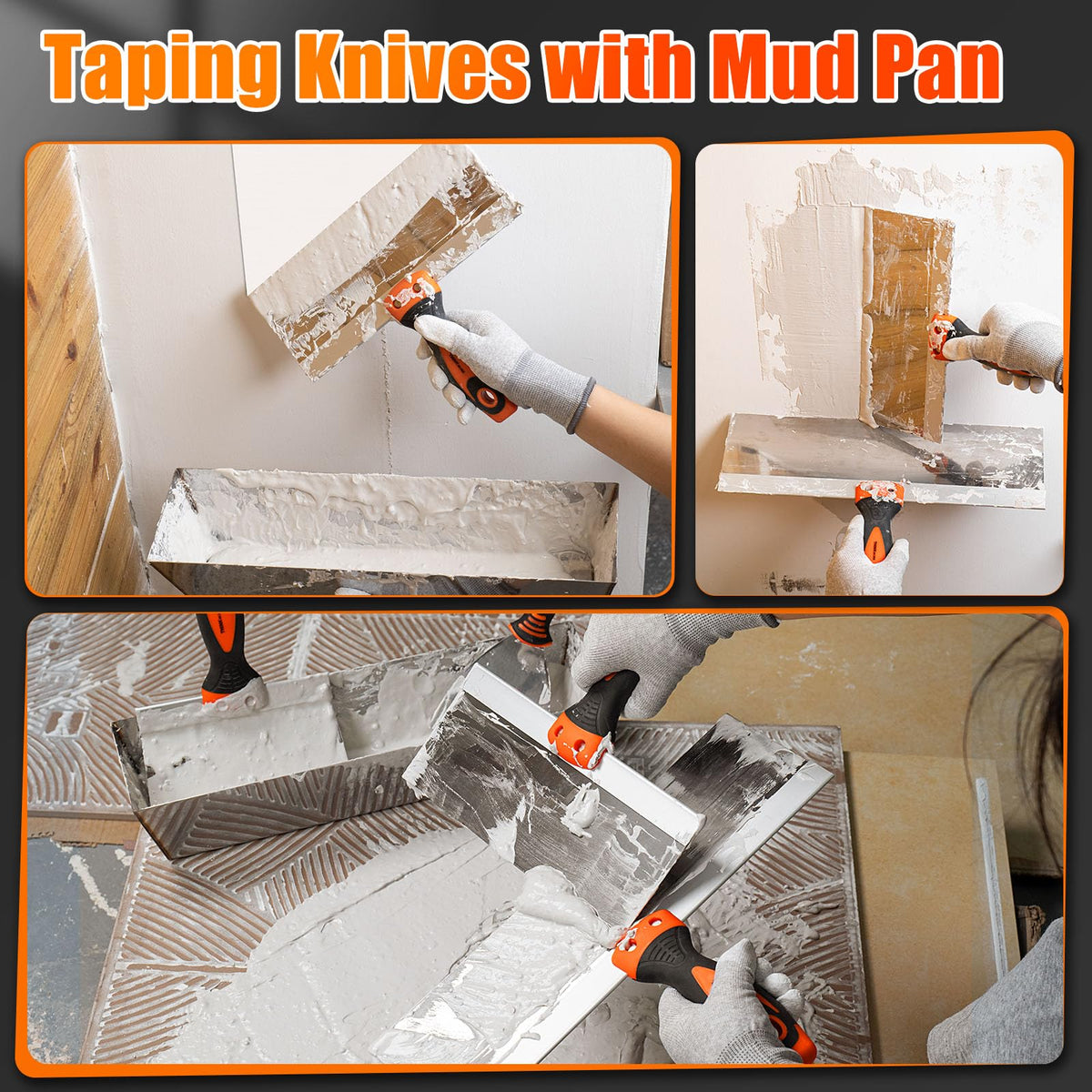 THINKWORK Drywall Knife Set, 10Pcs Drywall Tools Kit