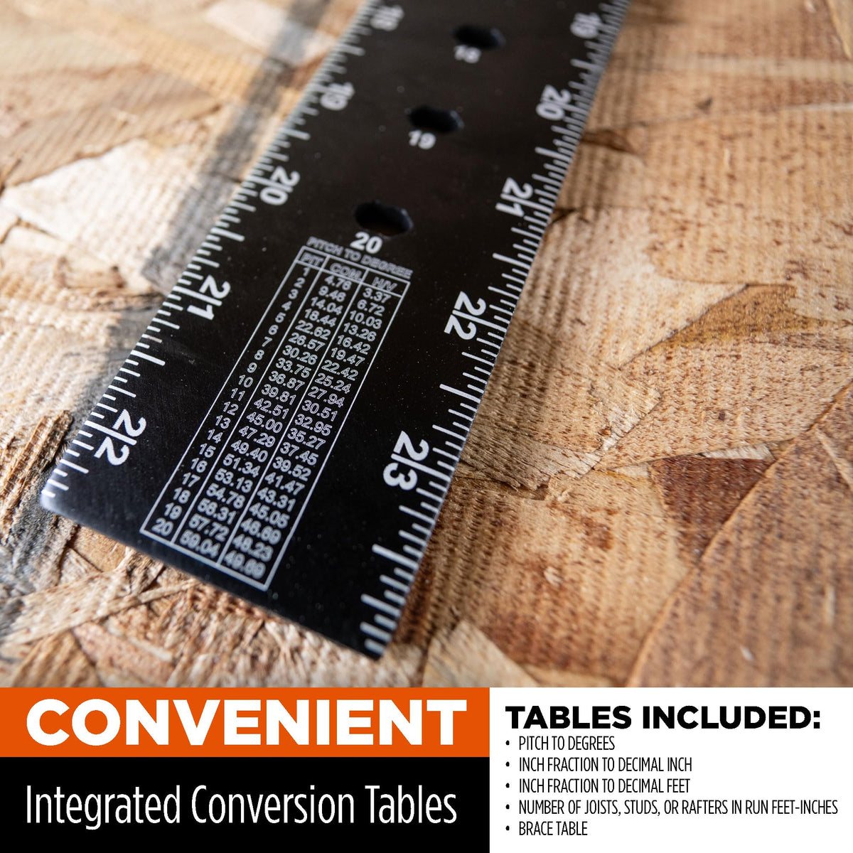 Johnson Level & Tool CS7HD 16" x 24" Heavy Duty Arc-Angle Framing Square