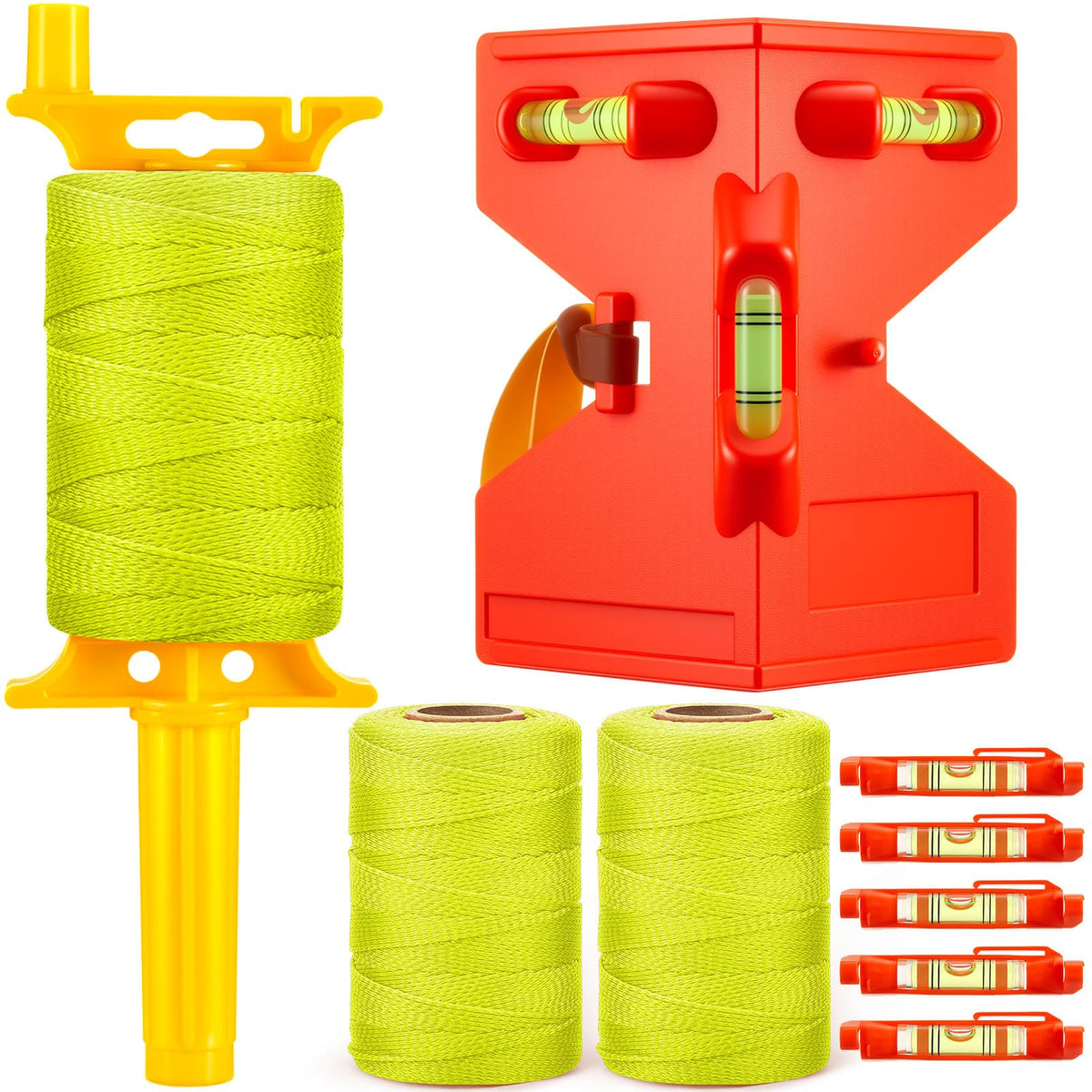 Amylove 3 Rolls Mason Line String, #18 500 ft Per Roll, Fluorescent Yellow
