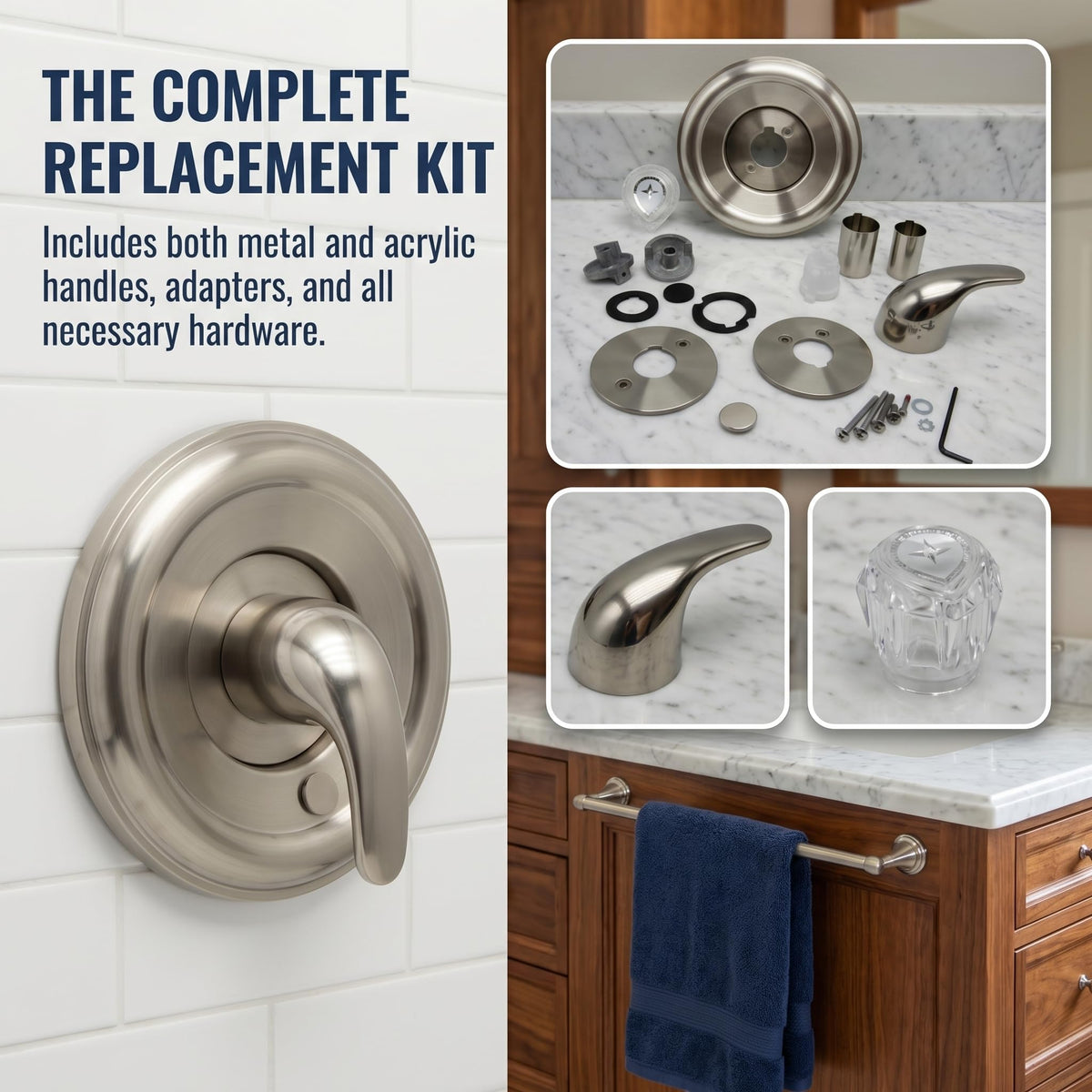 Universal Shower Trim Kit for Moen Single-Handle Shower Valves