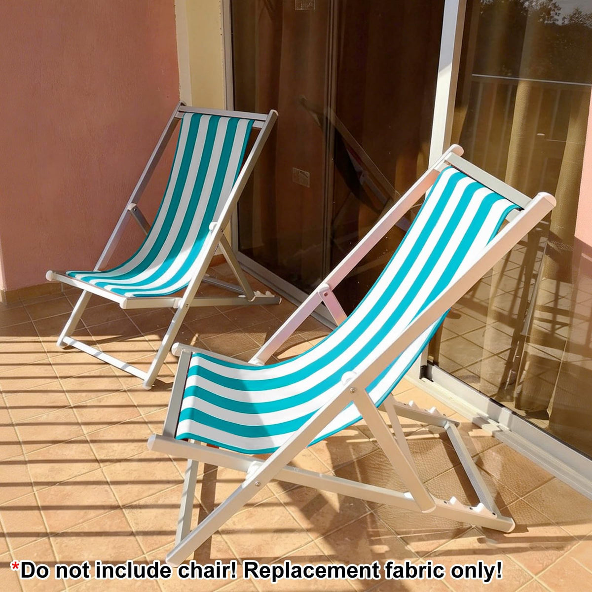 M METERXITY Beach Sling Chair Replacement Canvas 16x44.5in Striped Orange