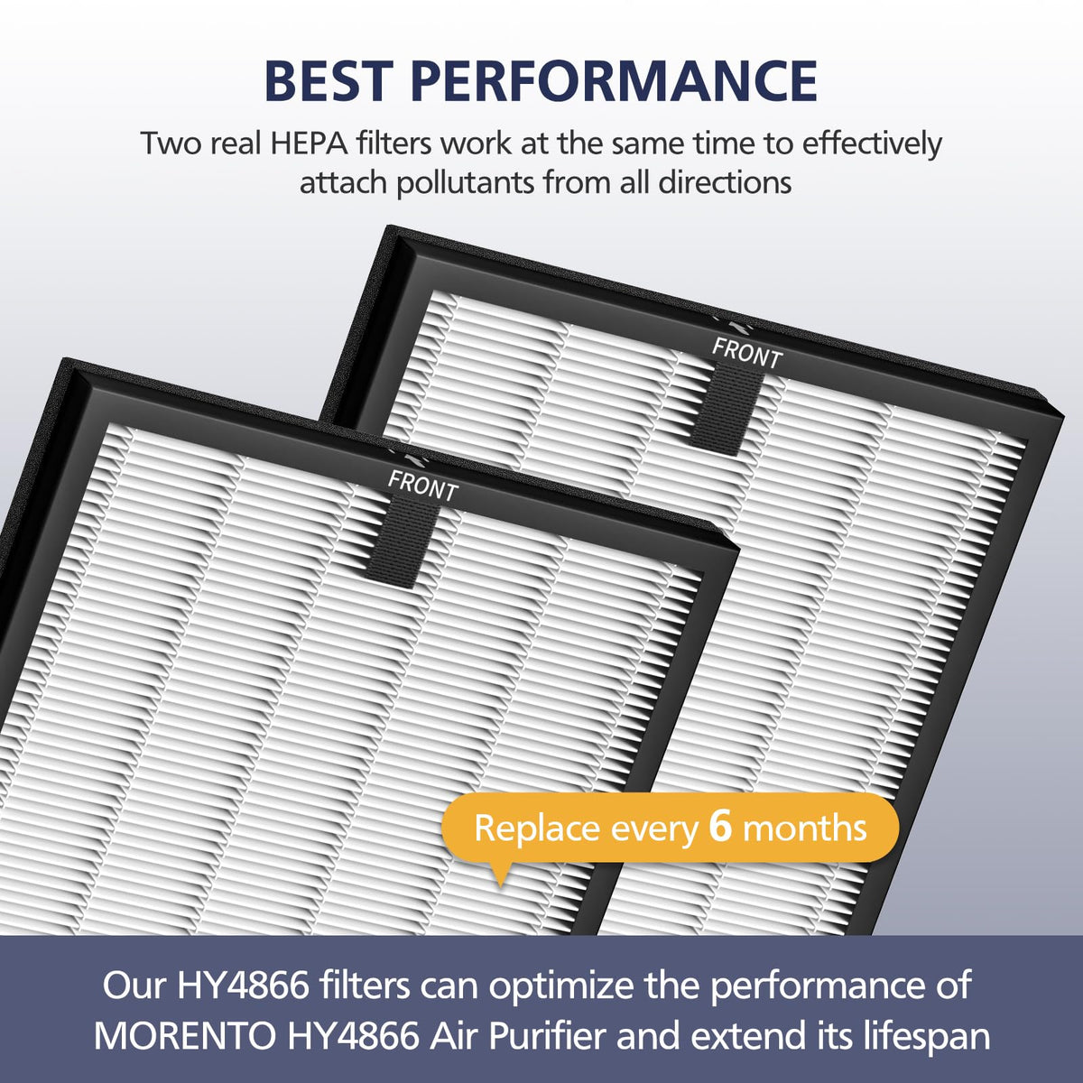 HY4866 Replacement Filters for MORENTO HY4866, WESTHEY HY4866 Air Purifier