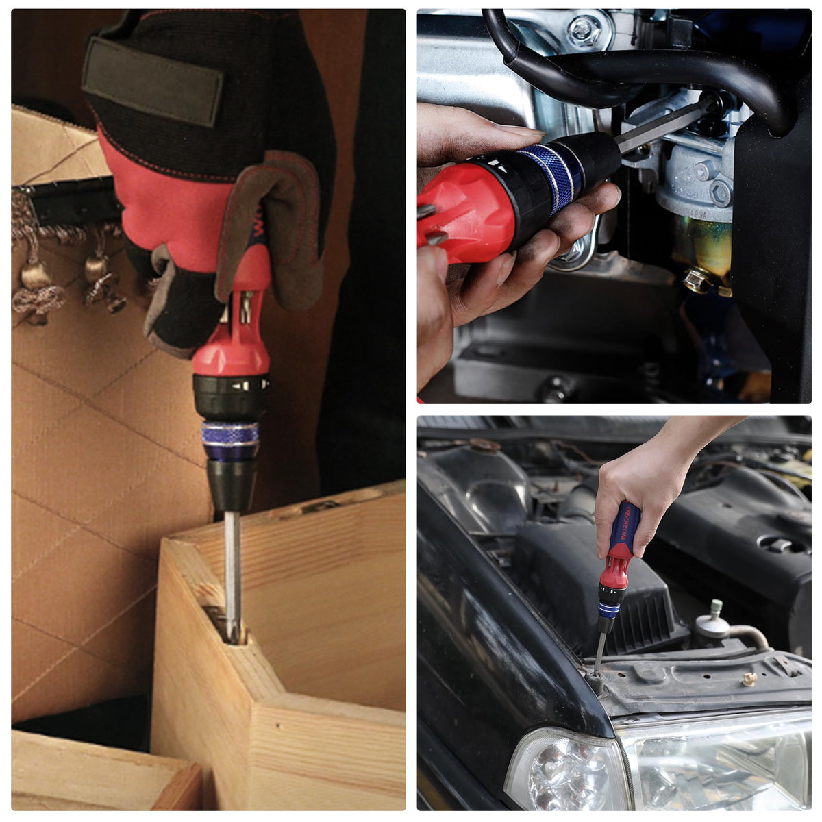 WORKPRO 12-in-1 Ratcheting Multi-Bit Screwdriver Set