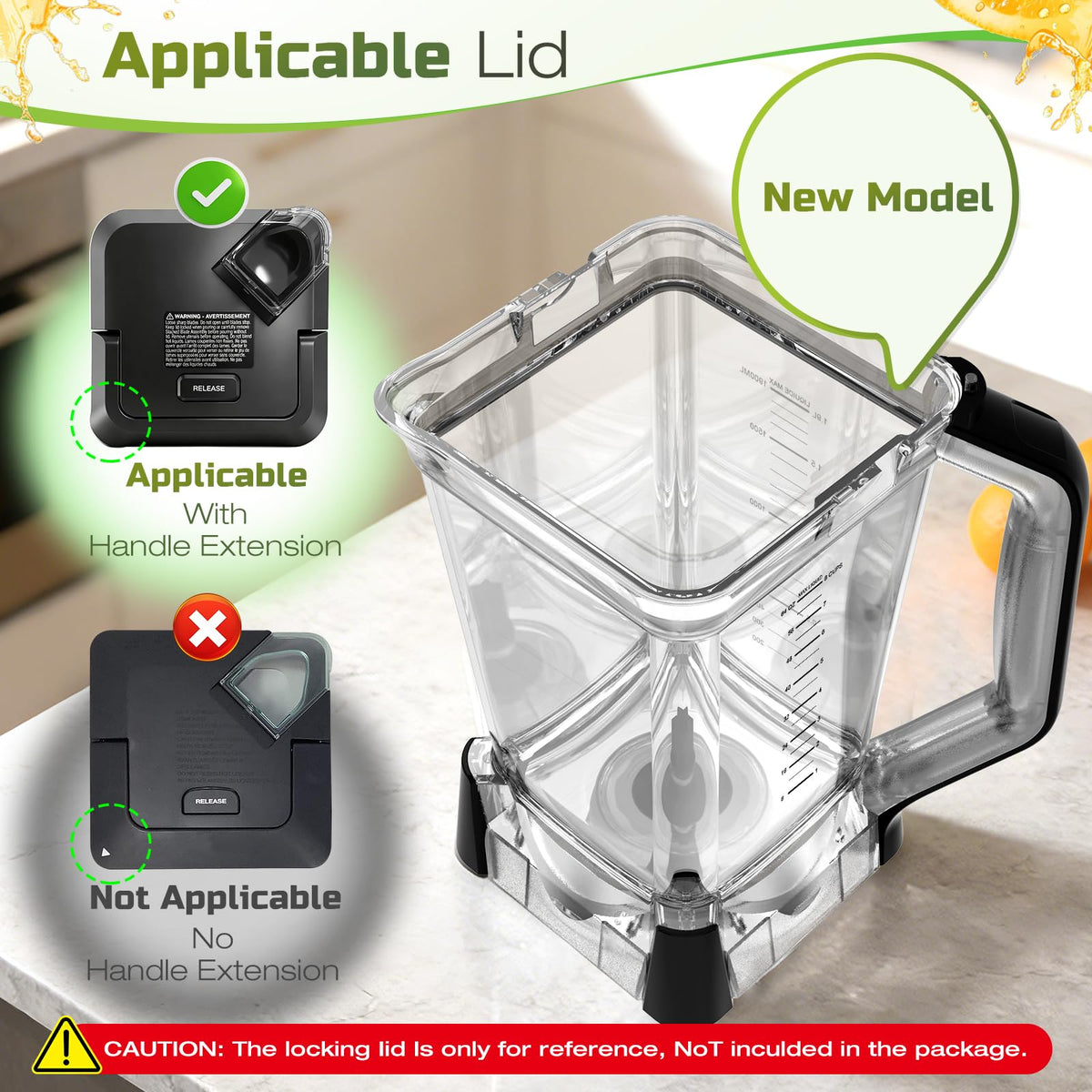 72oz Blender Pitcher Compatible with Ninja BN751 BN801 Blender