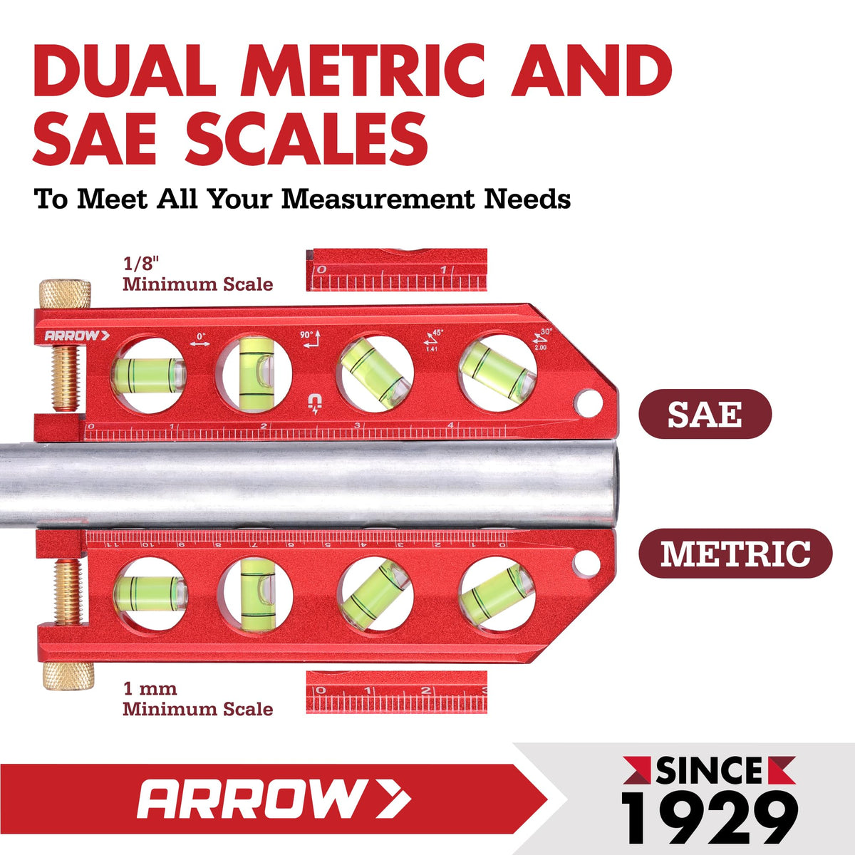 ARROW 6.3-Inch Torpedo Level, Magnetic Leveler
