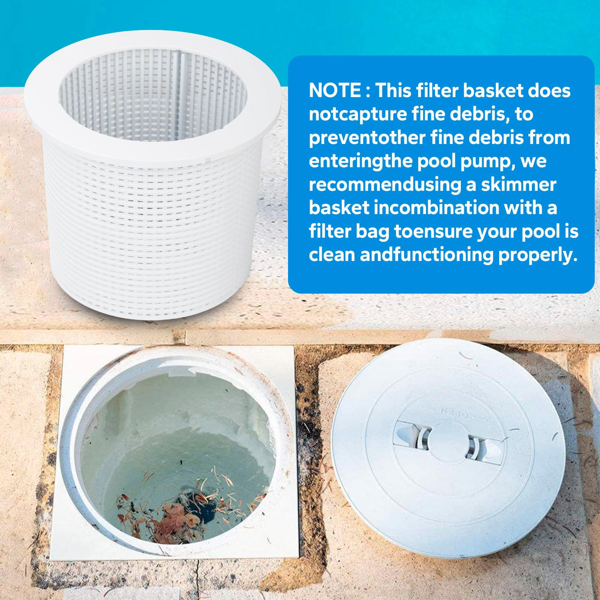 R38013A Pool Skimmer Basket Replacement for Pentair American Admiral