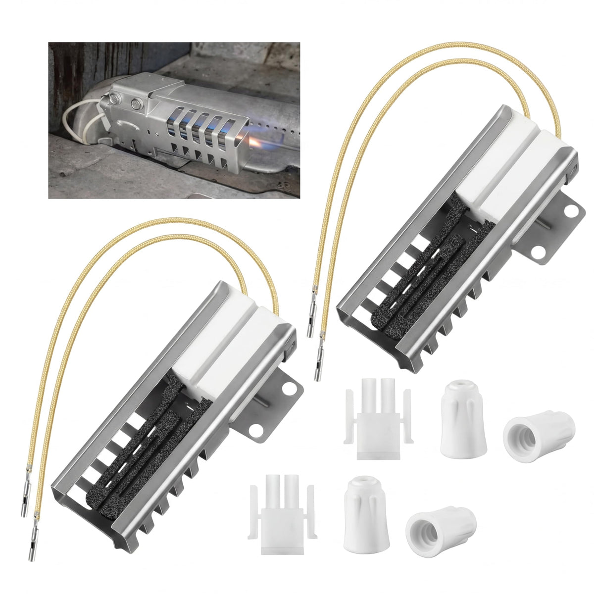 2 Pack Gas Oven Igniter Compatible with DG94-00520