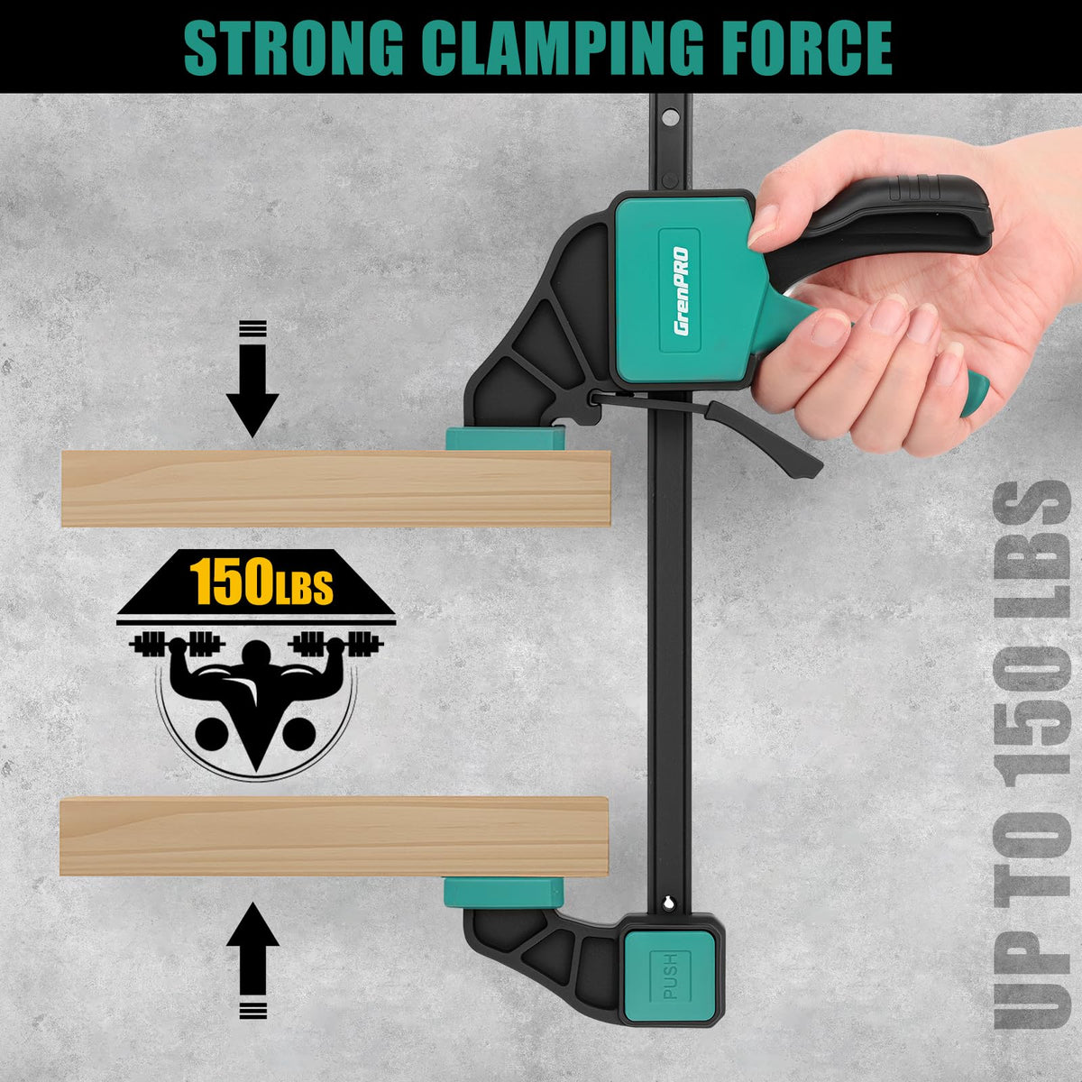 GRENPRO 8-Pack Bar Clamps for Woodworking, 12" and 6" Bar Clamps