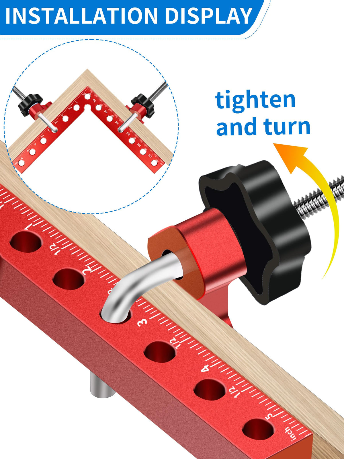 Maziloxe 8PCS 90° Corner Clamps for Woodworking, Aluminum Right Angle Kit