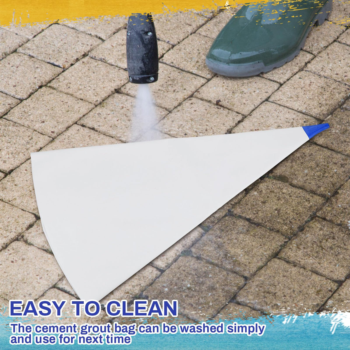Gueevin 6 Pcs Masonry Mortar Bag for Tile, 13 x 24 Inch, Grout Bag