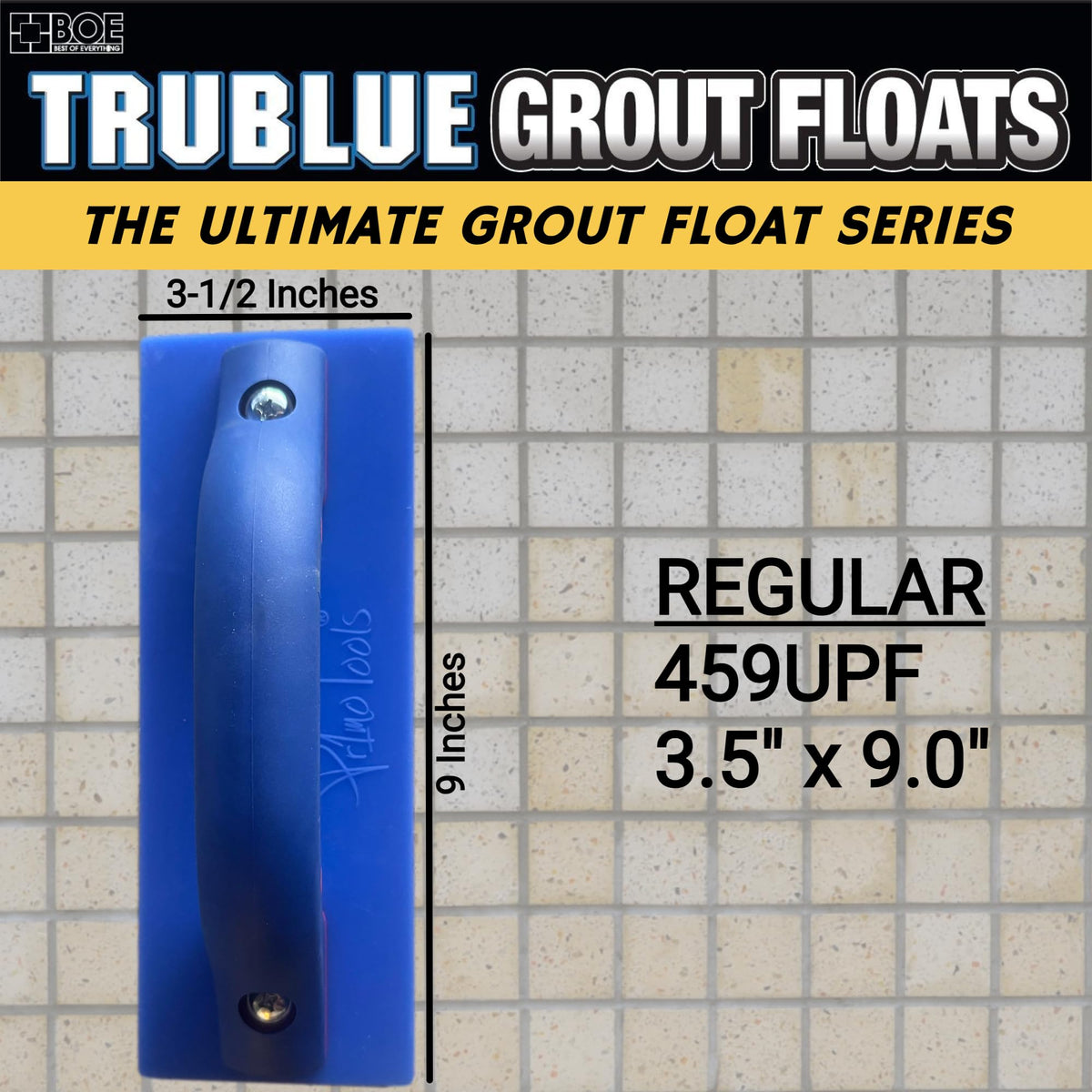 TruBlue Urethane Grout Float for Tile, 3-1/2"x 9"