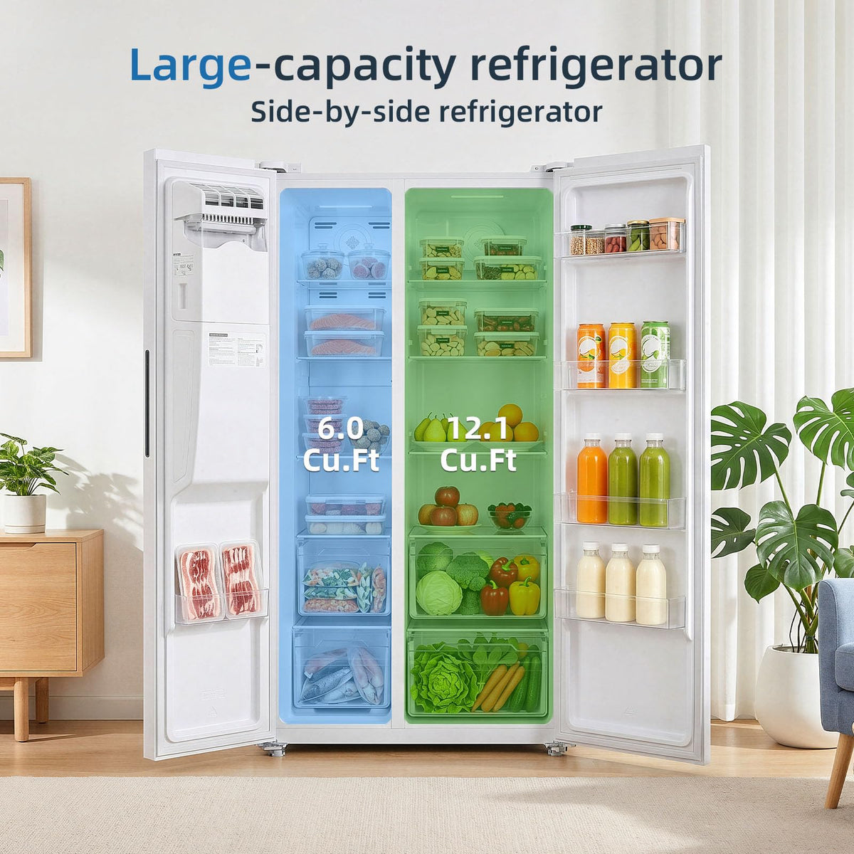 Antarctic Star 18.1 Cu.Ft 2 Door Freezer Refrigera