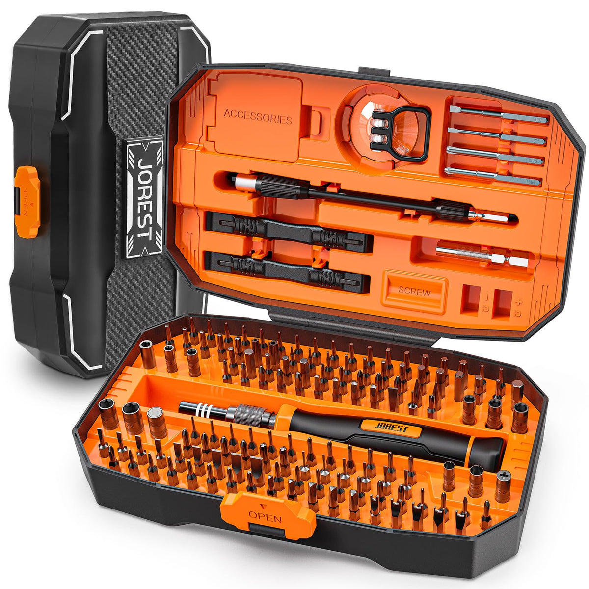 JOREST 152 in 1 Small Precision Screwdriver Set, Christmas Tool Gifts for Men, Mini Repair Tool Kit for Electronics, Macbook, Laptop, PC, RC, PS5, iPhone, Jewelers, Xbox, Glasses
