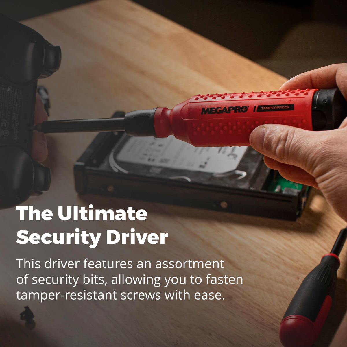 Megapro Tamperproof Security Screwdriver Set, Multi-Bit Screwdriver with ¼” Hex Shaft, Hex Pin, Spanner, Torx Pin, Compact Security Bit Set (The Original)