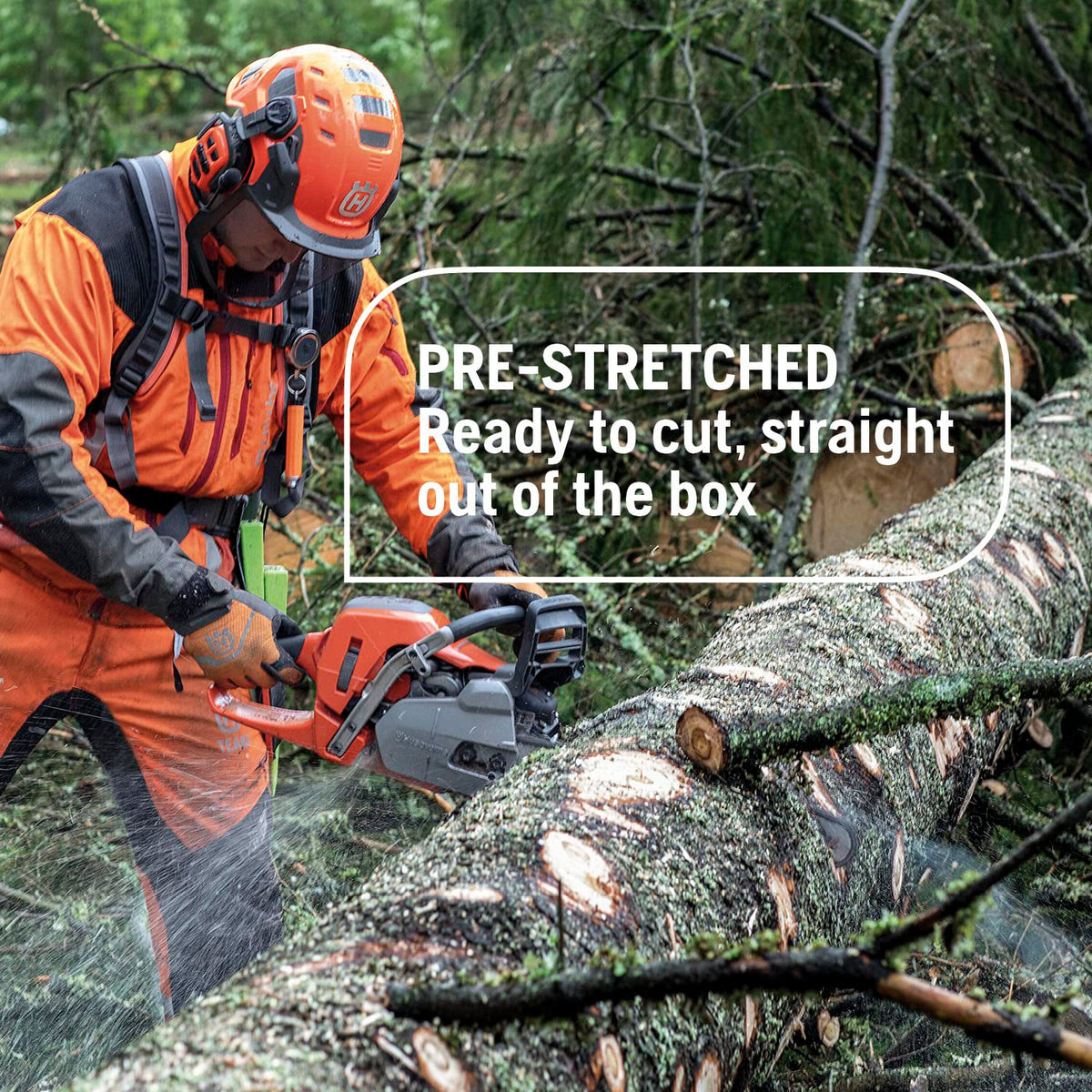 Husqvarna X-Cut SP33G 16 Inch Chainsaw Chain, 325" Pitch, 050" Gauge, 66 Drive Links, Pre-Stretched Chainsaw Blade Replacement with Superior Lubrication and Low Kickback,Grey