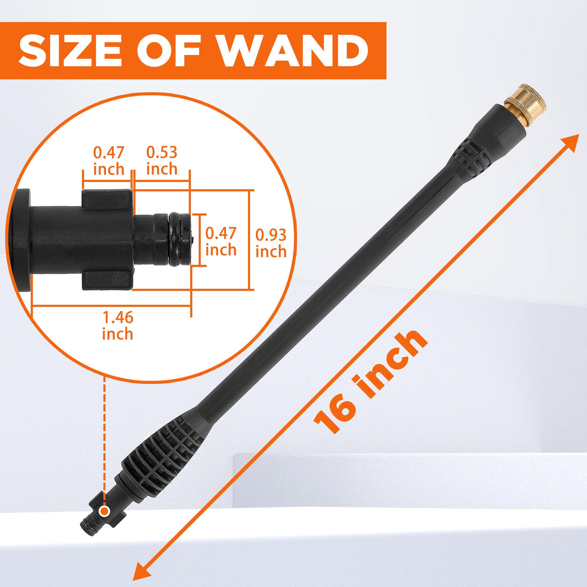 JOEJET Pressure Washer Replacement Wand and 5 Nozzle Tips