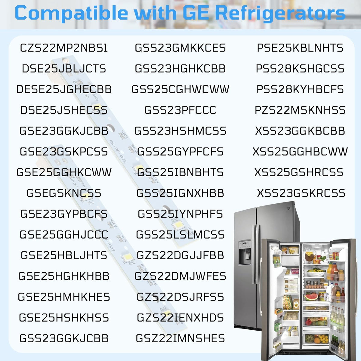 Upgrad WR55X26671 Refrigerators LED Light Board fo