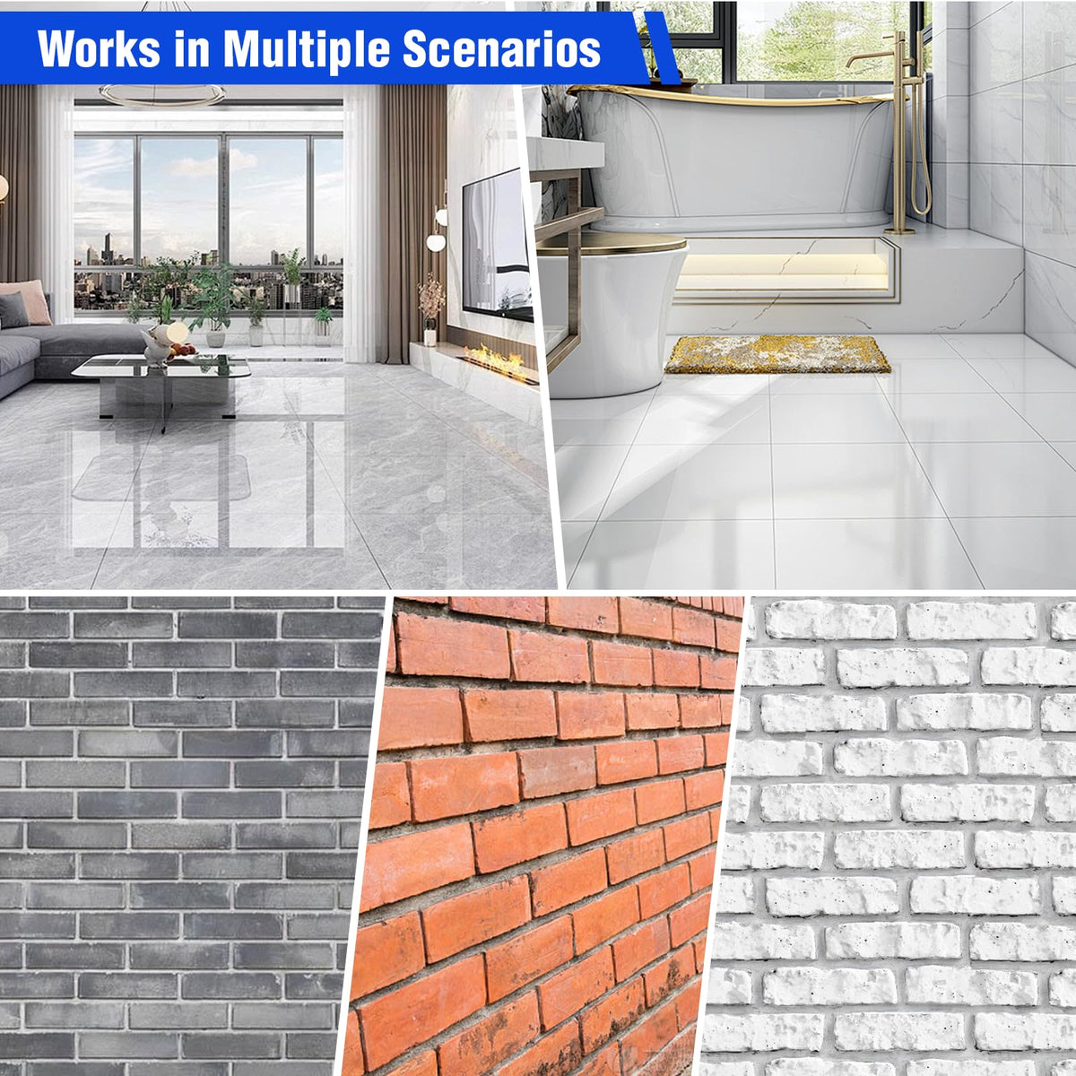 Konvixon 7-Size Brick Jointing Tools & 20 Pcs Masonry Mortar Grout Bags Kit