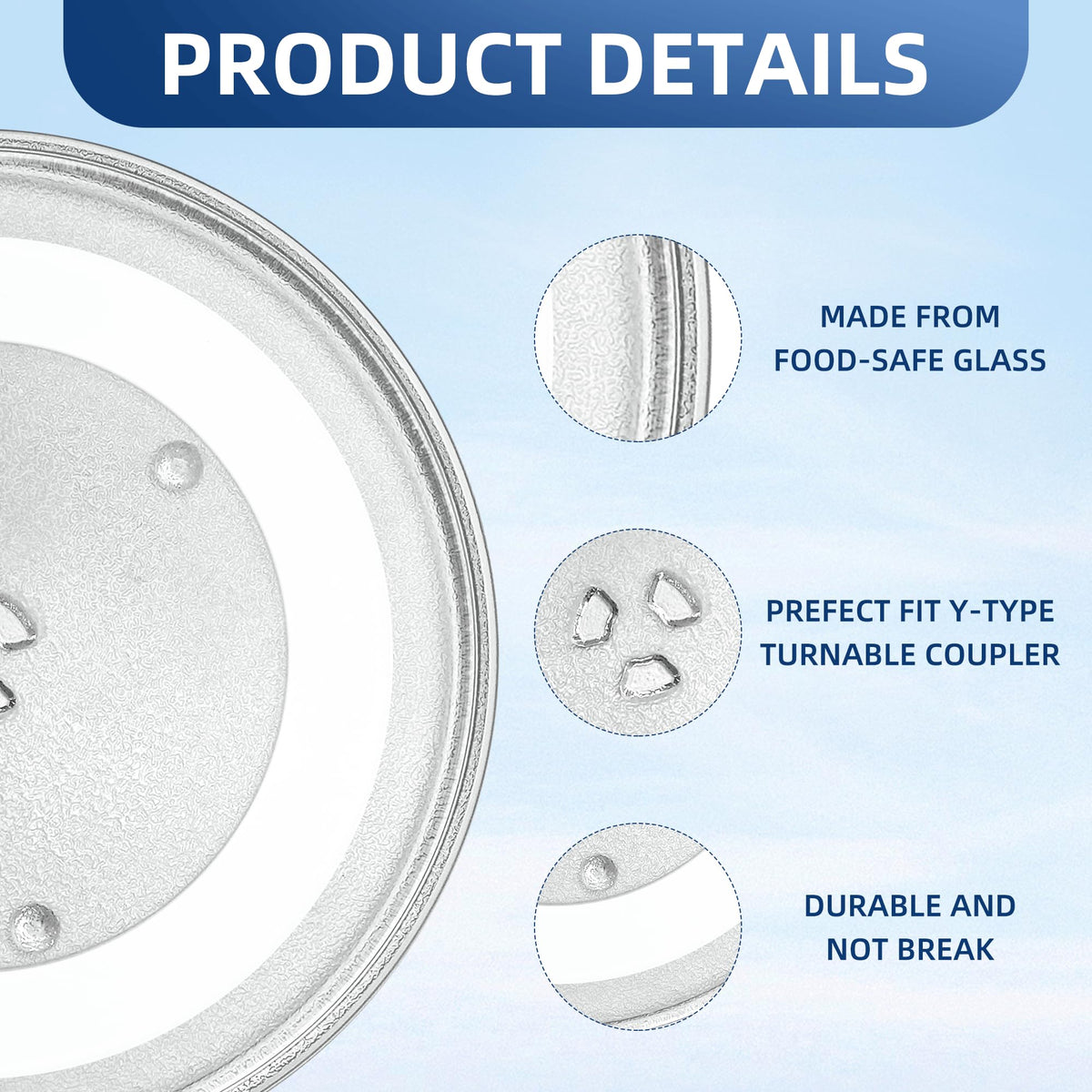12.5" Microwave Glass Plate Replacement Fit GE Frigidaire Kenmore Hotpoint Samsung-12 1/2" Microwave Glass Turntable Tray Replaces WB39X10003 WB39X10002 WB49X10002 WB49X10069