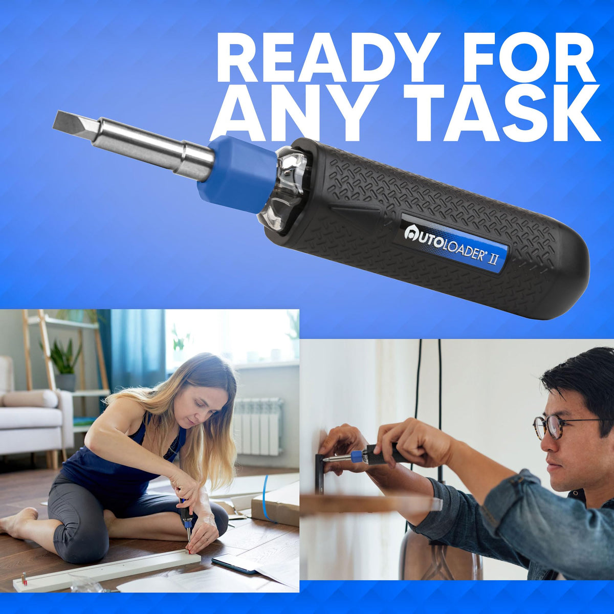 Autoloader Multi-Bit Magnetic Screwdriver with Auto-Loading Barrel