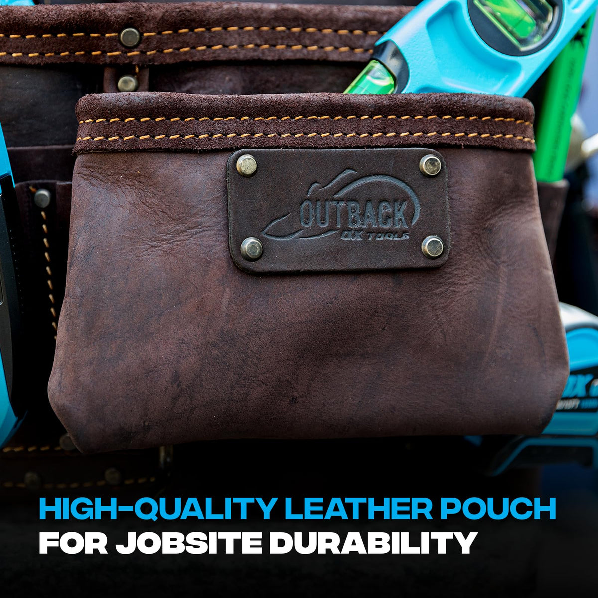 OX Leather Tool Pouch For Carpenters - Holder For Tool Belt Pouch