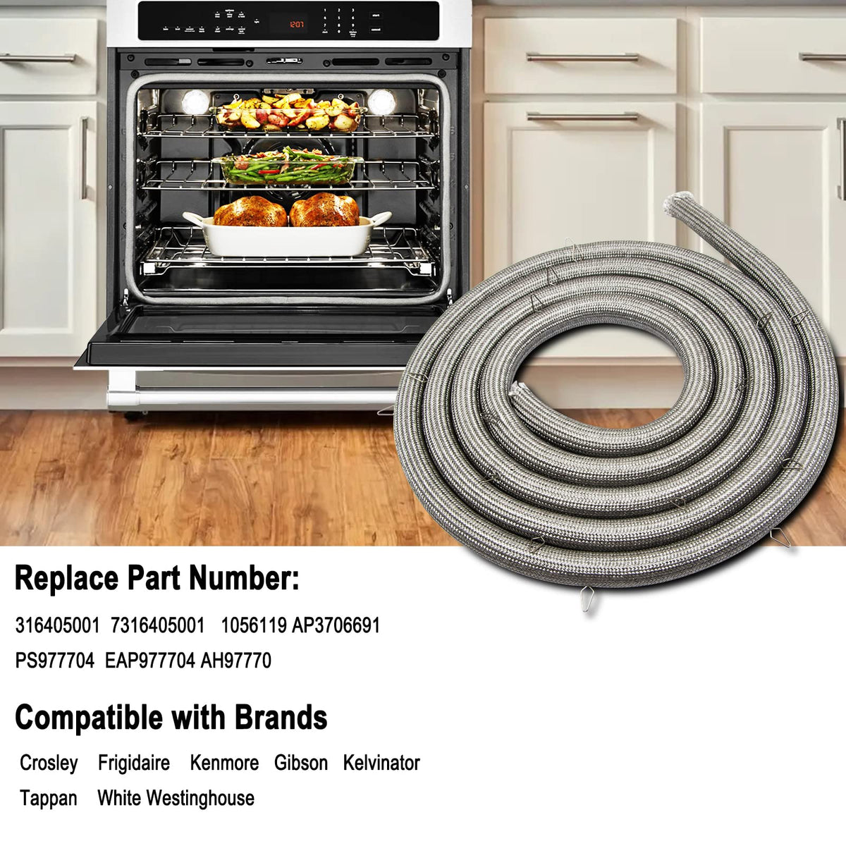 316405000 Range Oven Door Gasket Replaces 31640500