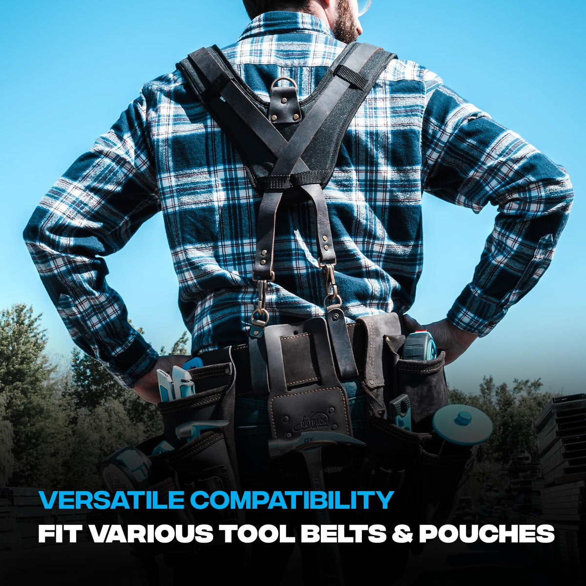 OX Leather Tool Belt Suspenders - Tirantes Para Bolsas de Construccion