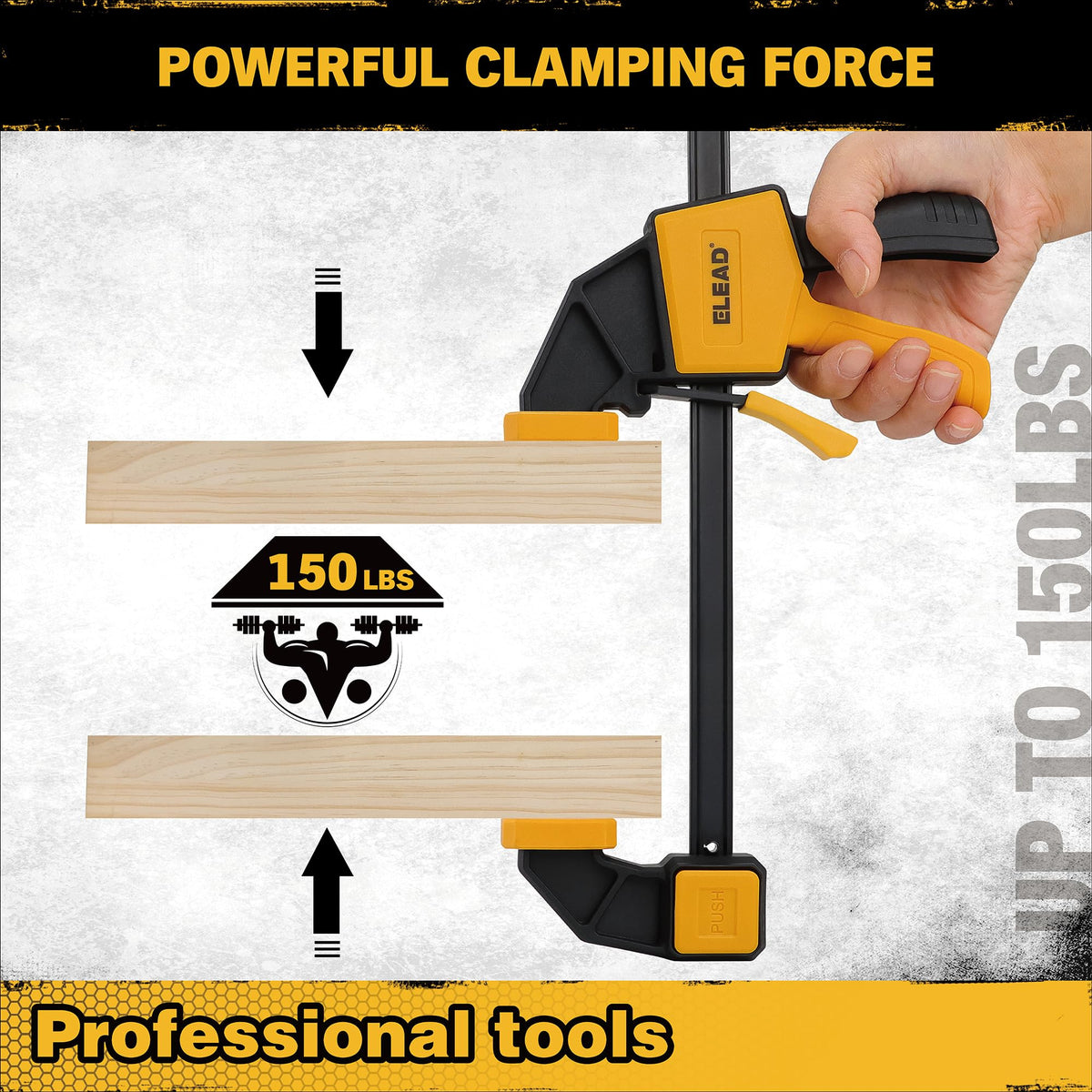 8-Piece Bar Clamps for Woodworking - 4 Pcs 12 inch Bar Clamps with 150 LBS Load Limit, 4 Pcs Heavy Duty Metal Spring Clamps, Quick Release Triggers