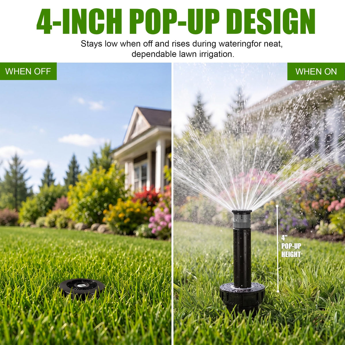 Jowwcen 8 Pack Sprinkler Head Replacement, Compatible with Rain Bird 1800