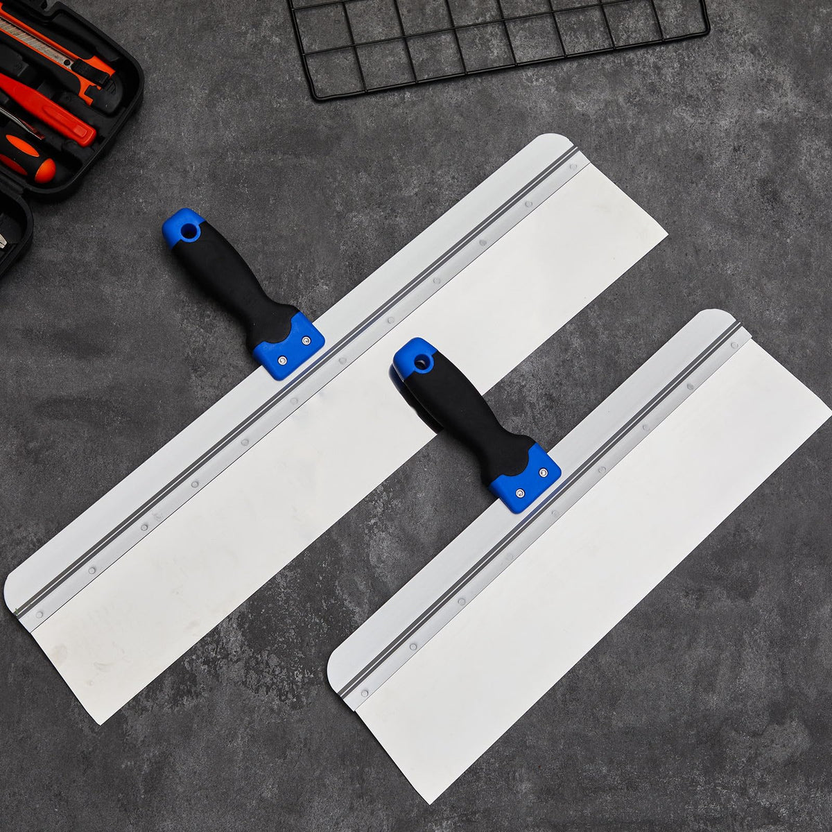 MorningRo 2 Pcs 18" and 24" Stainless Steel Drywall Taping Knife Set
