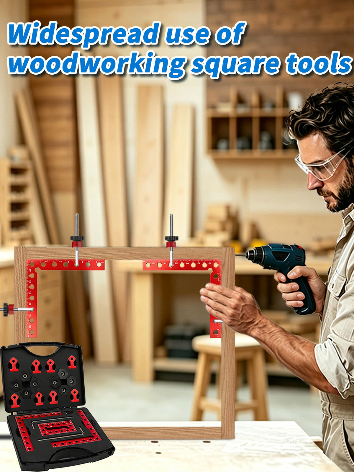 Maziloxe 8PCS 90° Corner Clamps for Woodworking, Aluminum Right Angle Kit