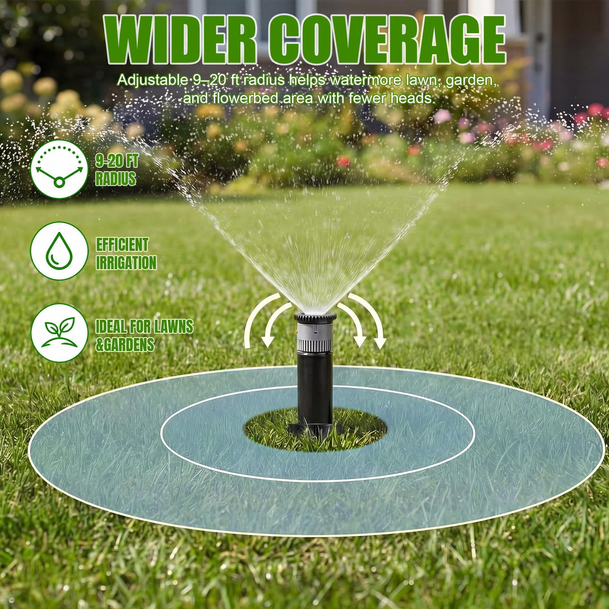 Jowwcen 8 Pack Sprinkler Head Replacement, Compatible with Rain Bird 1800