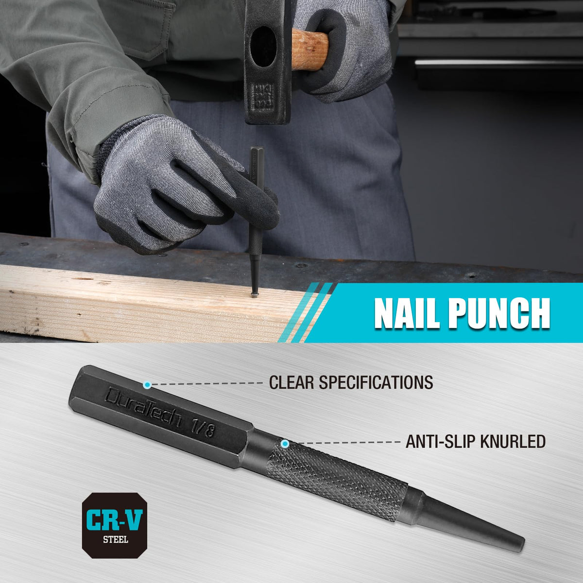 DURATECH 18-Piece Punch/Chisel/Alignment Tool Set
