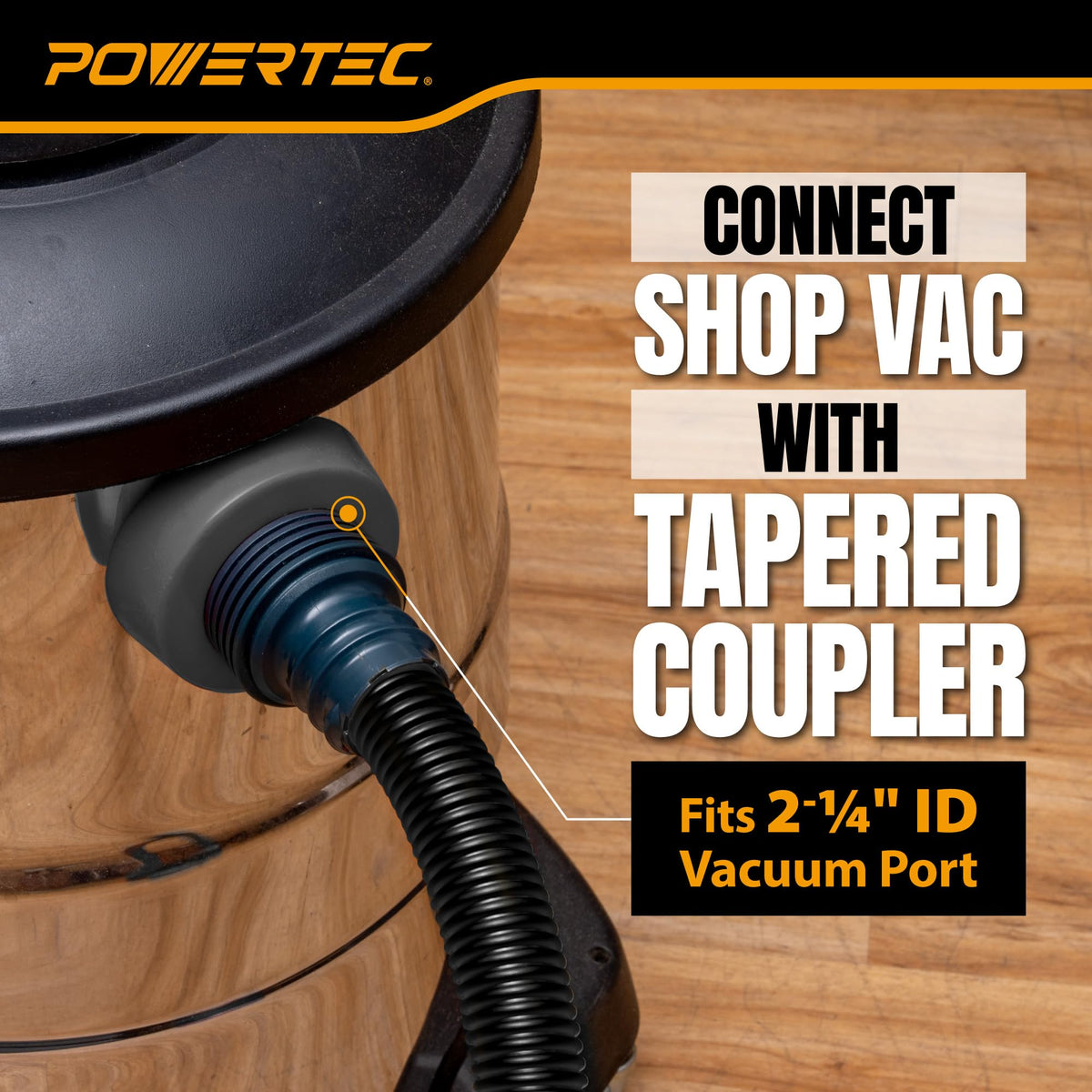 POWERTEC 1-1/4" OD x 10 Ft. Vacuum Hose Dust Collection Kit (70356)