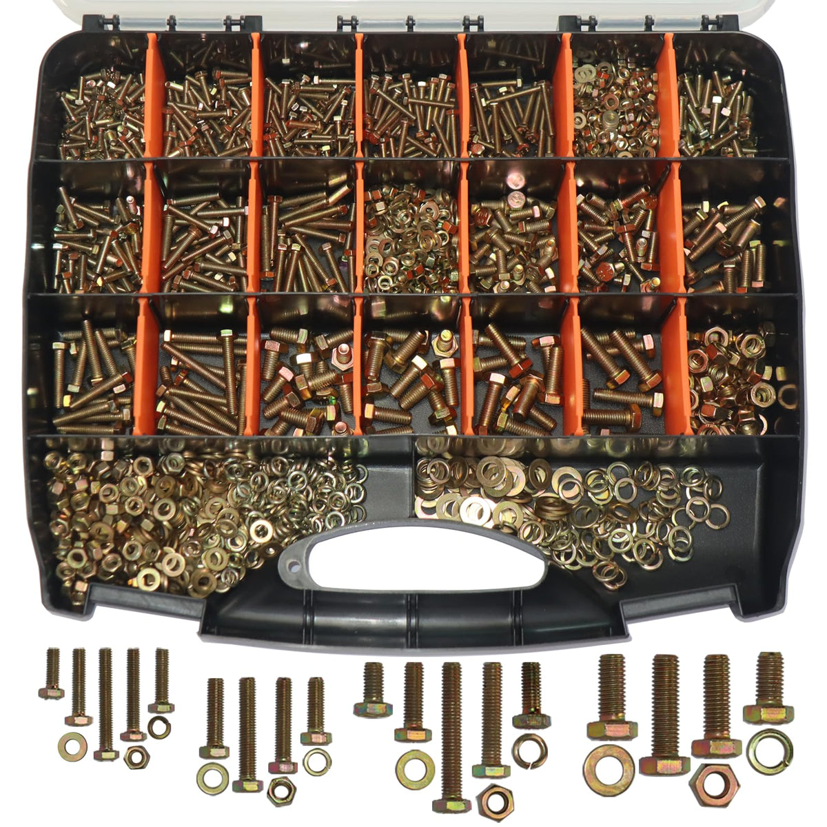 JVSRM 1008 Pcs Metric Bolt Assortment, Metric Bolts and Nuts Assortment Kit