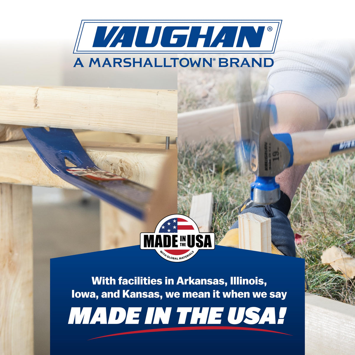 VAUGHAN Bricklayer Hammer, 16 Oz, Masonry Hammer, Assembled in the USA
