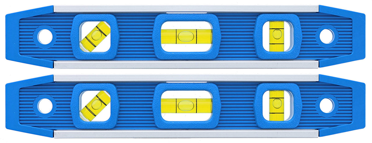 Empire 581-9 9-Inch Dark Blue Aluminum-Sided Dark Blue Torpedo Level with Overhead Viewing Slot (2-Pack)