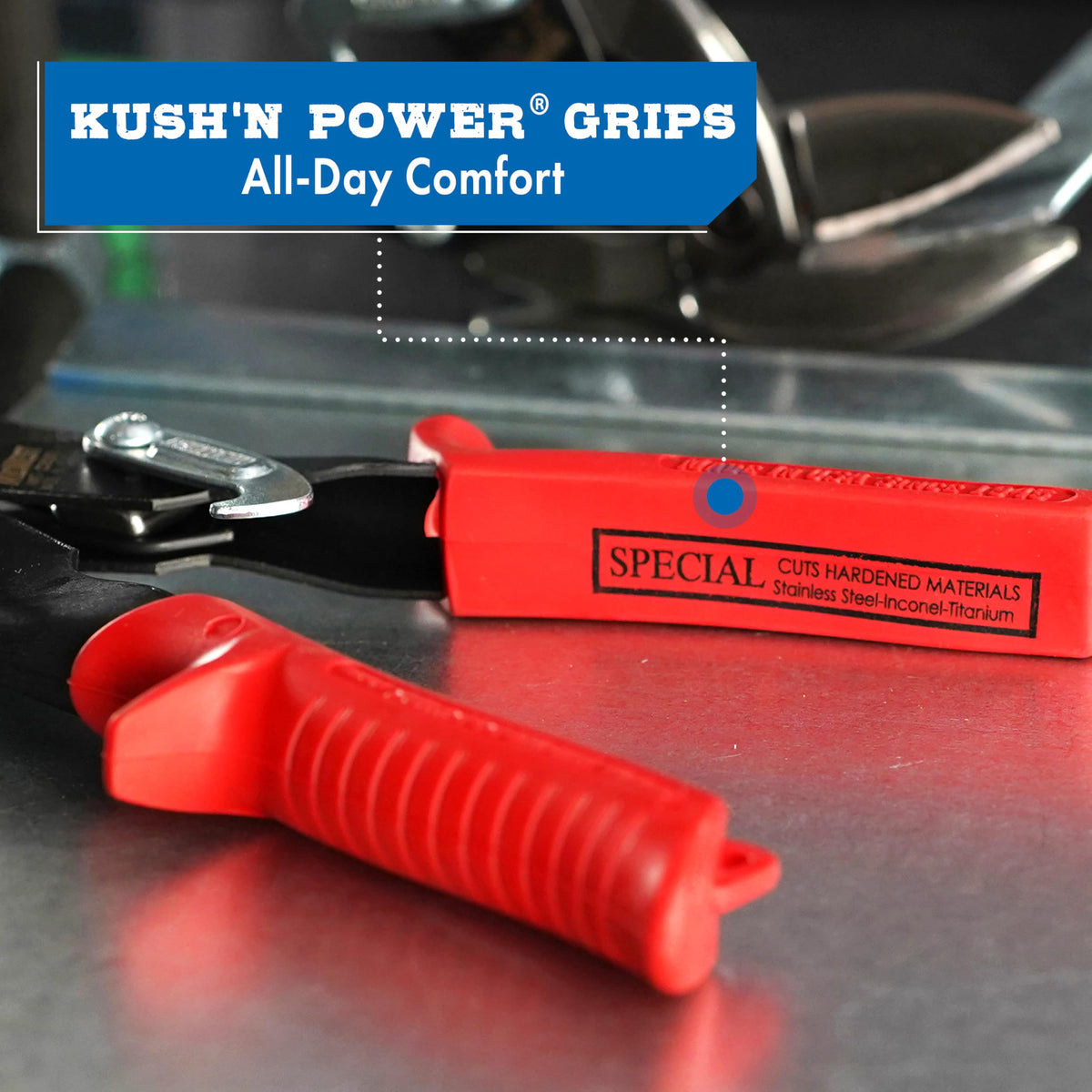 MIDWEST Special Hardness Aviation Snips, Left & Right Cut Offset