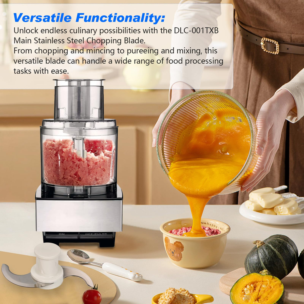 Anlvxin 27055 Stainless Steel S Blade Food Processor Part