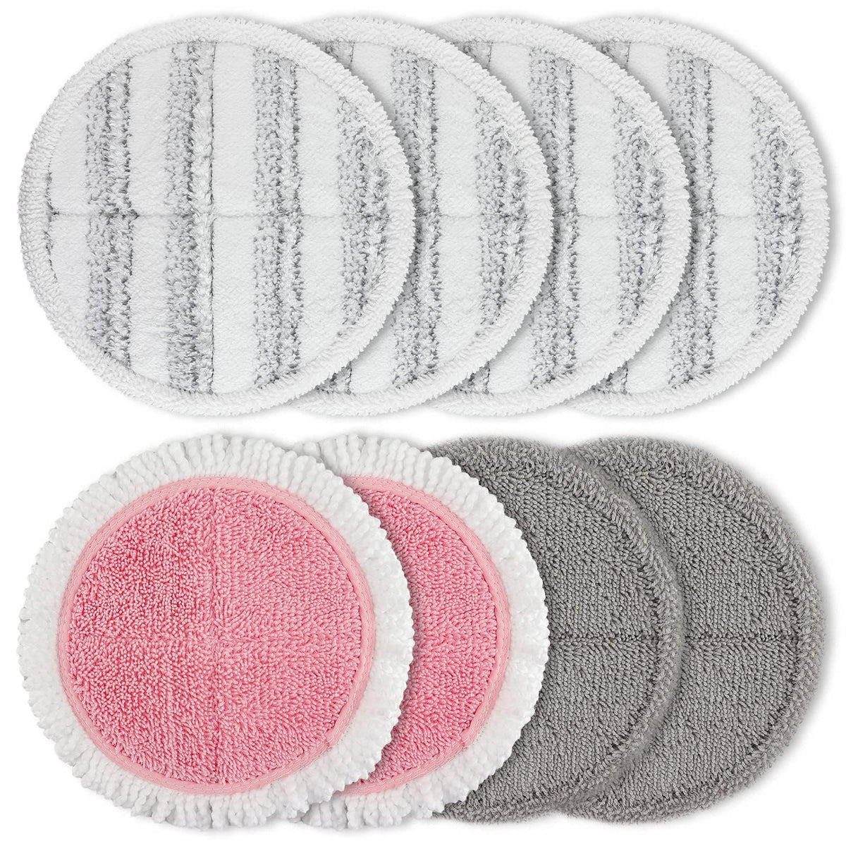 Spin Cordless Electric Mop Pads: 6.5/6.3/6 inch steam/Electric mop Pads Replacement for alfabot/teko/eous/vm6/devoac/kactor/redkey/gobot mop - Round Scrubber Pads for Floor Cleaning 8 Pack