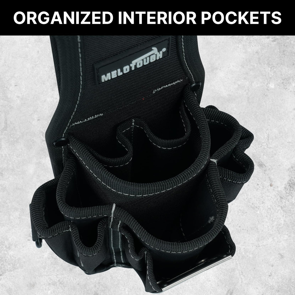 MELOTOUGH Small Tool Pouch Electrican Clip on Tool Pouch,Tool Belt Pouch with Belt Clip Tooo Holster Mini Electrican Tool Holder with Sanp Clip