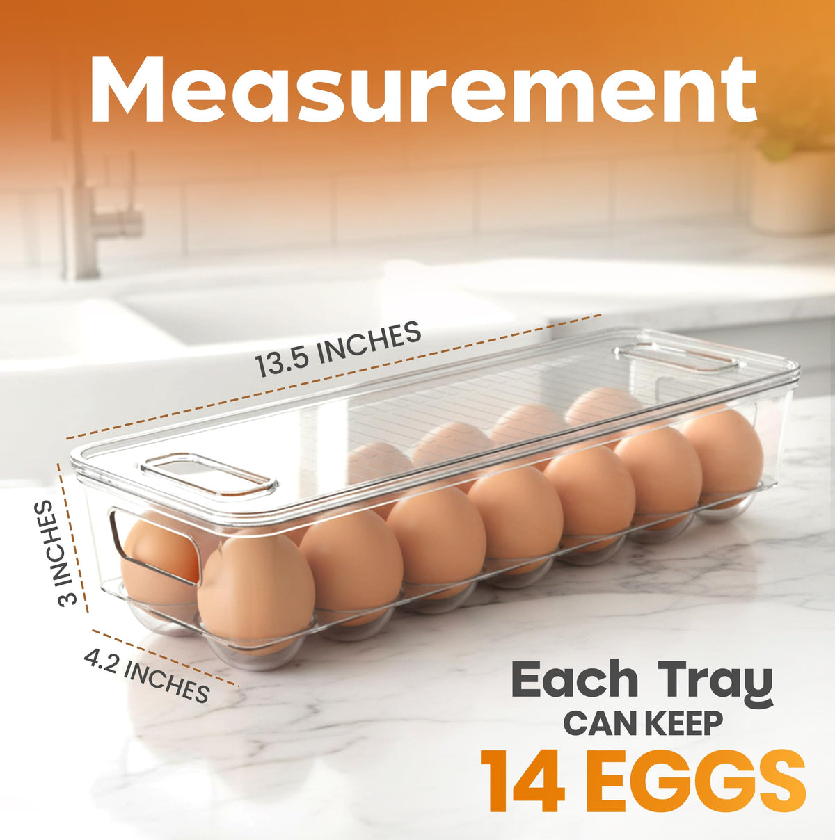 Utopia Home Egg Holder for Fridge, Stackable Egg C