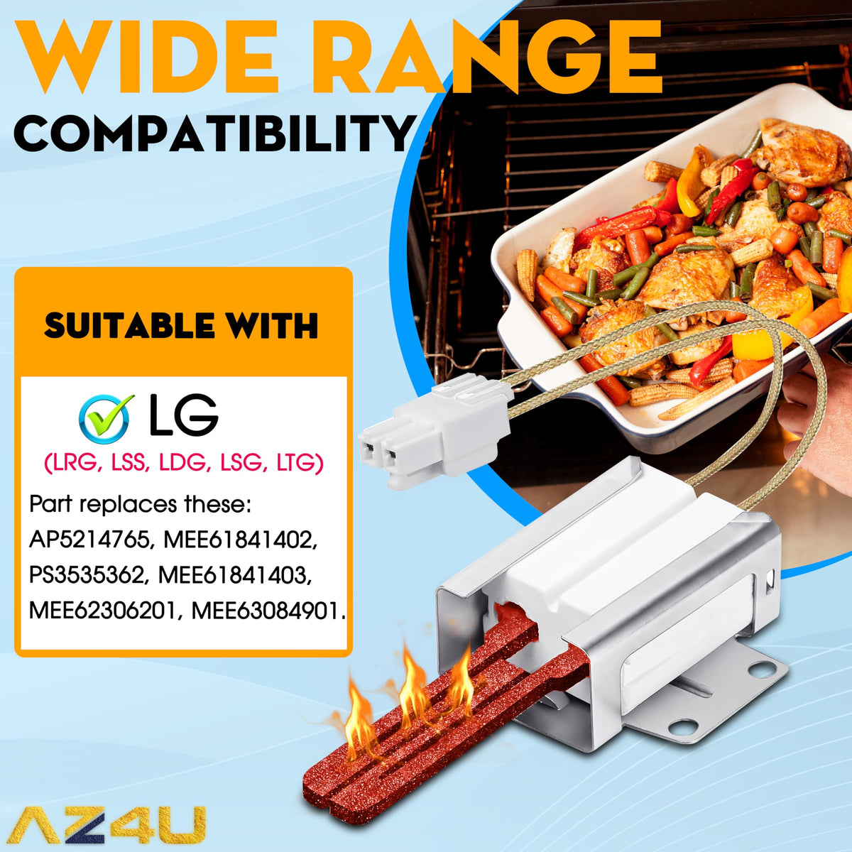 MEE61841401 Oven Igniter for LG Gas Range LRG LSS LDG LSG LTG MEE63084901