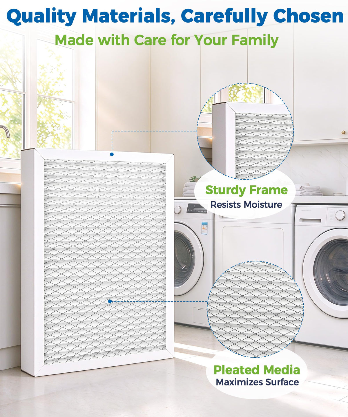 4 Pack 14 x 17.5 x1.75 MERV 13 Dehumidifier Replacement Filter