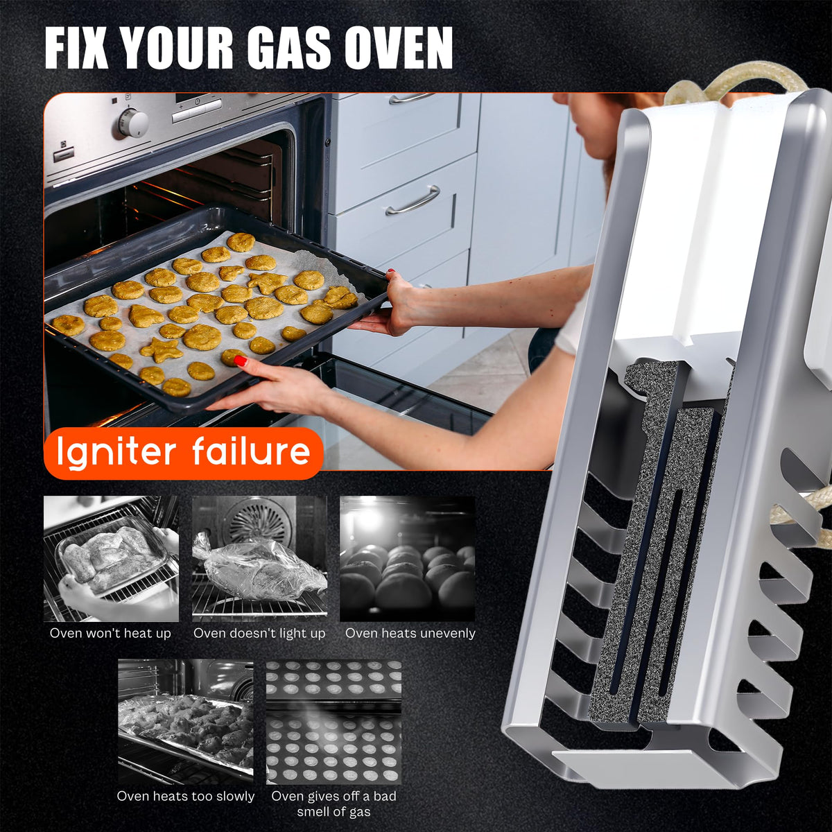 TOMOON Upgraded DG94-01012A NX58H9500WS NX58K9500WG Gas Range Oven Igniter