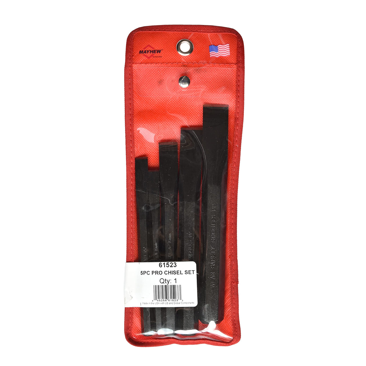 Mayhew Tools 61523 Cold Chisel Set, 5-Piece, Black Oxide Finish