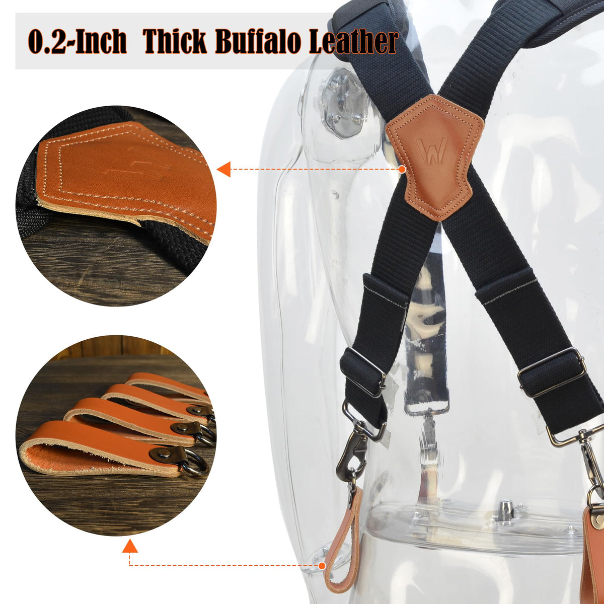 WELKINLAND Lightweight Tool Belt Suspenders, Carpenter Tool Bag Suspenders